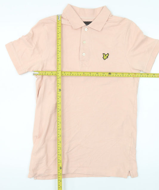 Lyle & Scott Men's Pink Cotton Polo Shirt Size S Classic Fit
