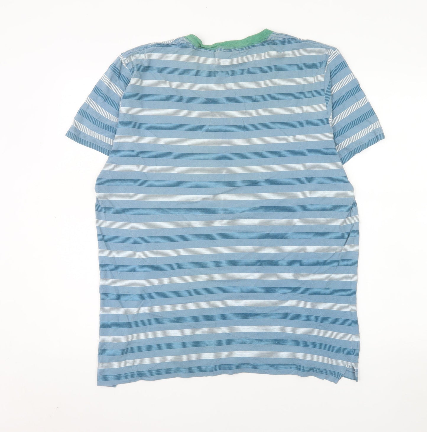 Paul Smith Jeans Men's Blue Striped Cotton Crew Neck T-Shirt Size S