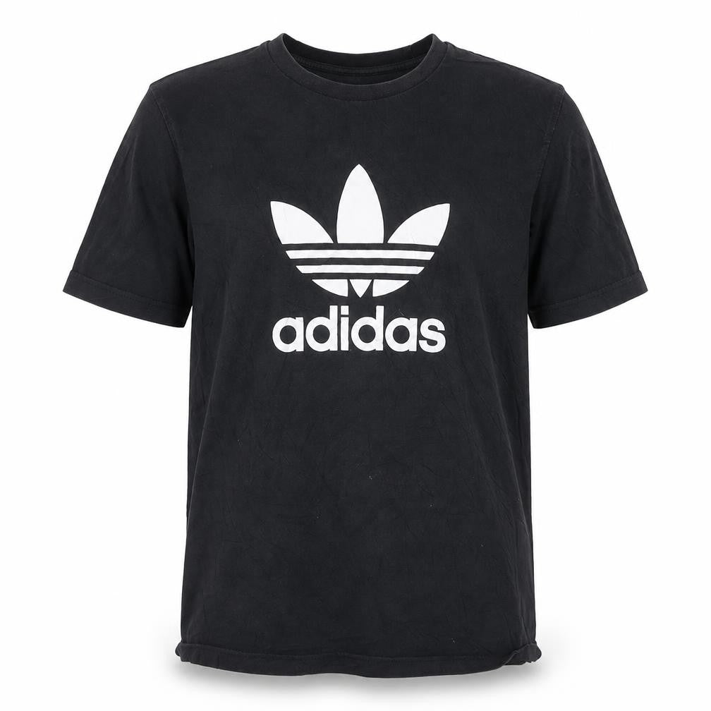 Adidas Men's Black Trefoil Logo Cotton Crew Neck T-Shirt Size L