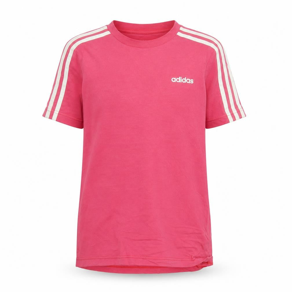 Adidas Girls Pink Short Sleeve Crew Neck Cotton T-Shirt 11-12 Years