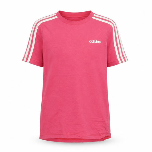 Adidas Girls Pink Short Sleeve Crew Neck Cotton T-Shirt 11-12 Years