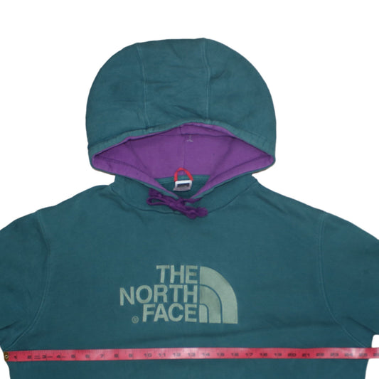 The North Face Mens Teal Pullover Hoodie XL Cotton Fleece