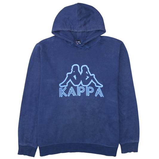 Kappa Men's Blue 2XL Pullover Hoodie Graphic Logo Sweatshirt