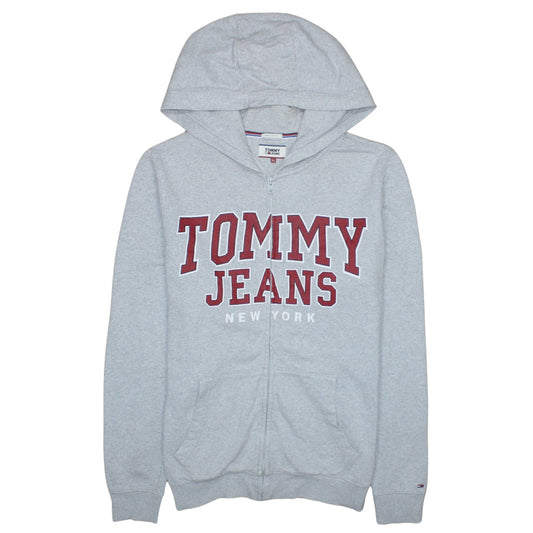 Tommy Jeans Men's Grey Full Zip Hoodie XL Regular Fit