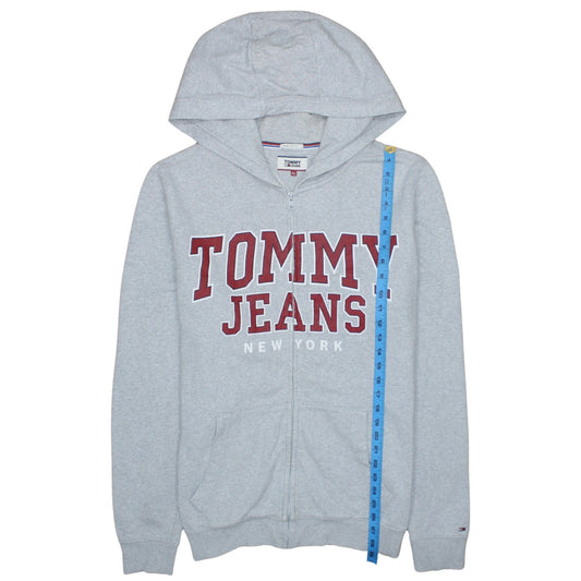 Tommy Jeans Men's Grey Full Zip Hoodie XL Regular Fit