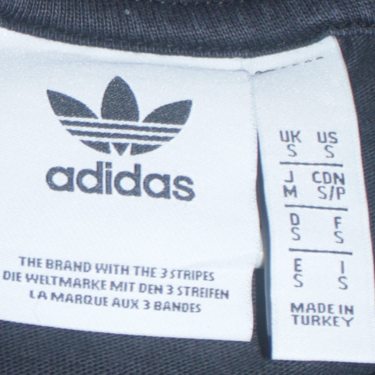 Adidas Men's Black Crew Neck Short Sleeve Cotton Sports T-Shirt S
