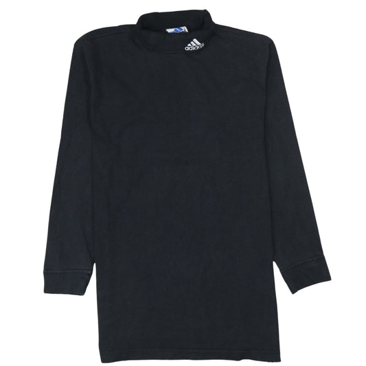 Adidas Men's Black Long Sleeve Mock Neck Sports T-Shirt Size S