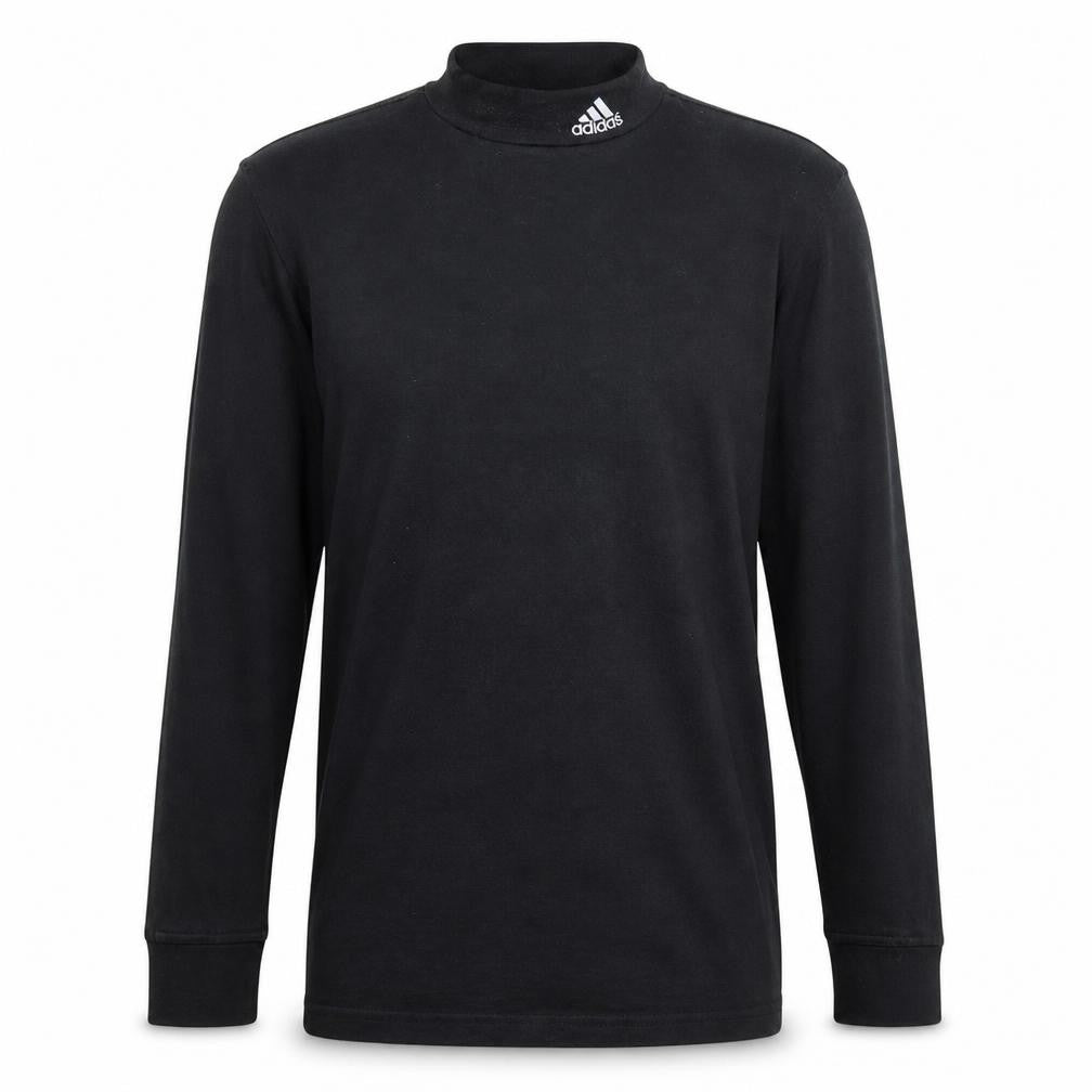 Adidas Men's Black Long Sleeve Mock Neck Sports T-Shirt Size S