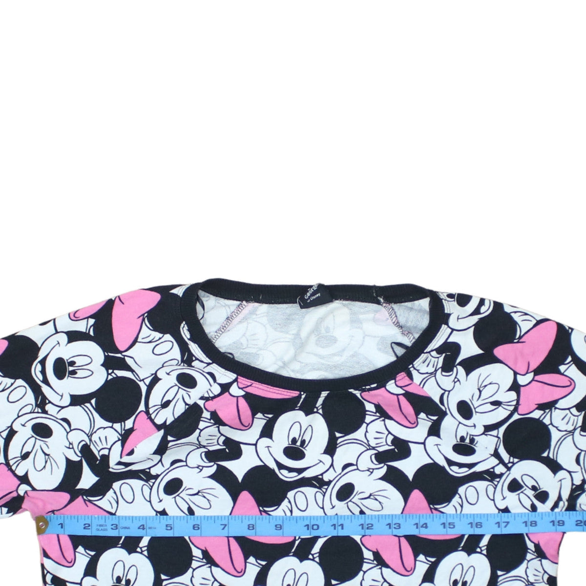 Back view of Disney at George Women Black Pink Mickey & Minnie Sweatshirt UK 12