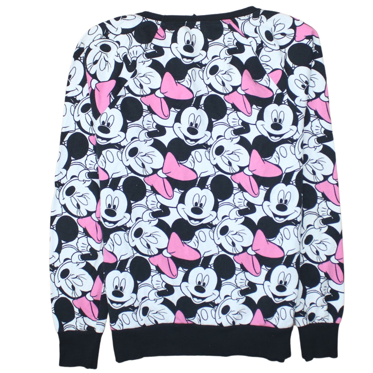 Disney at George Women Black Pink Mickey & Minnie Sweatshirt UK 12