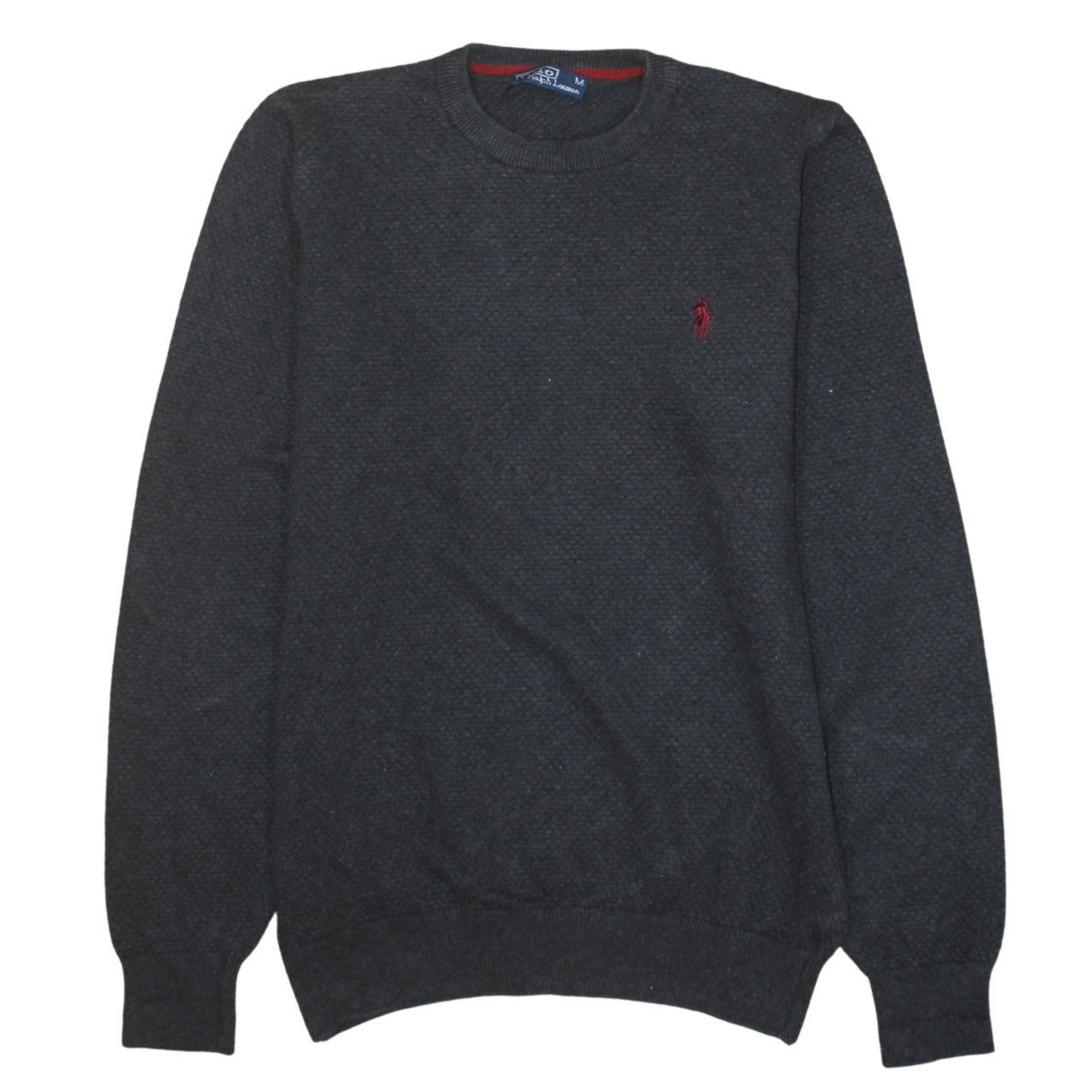 Ralph Lauren Men's Grey Wool Crew Neck Pullover Jumper M