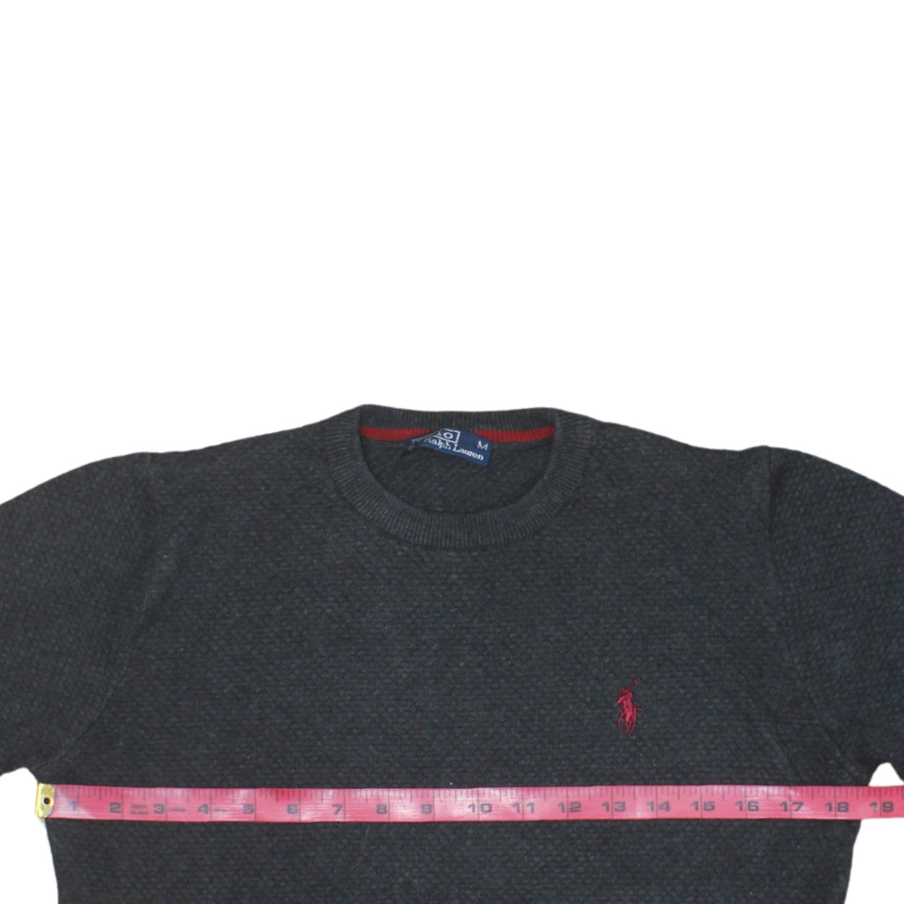 Ralph Lauren Men's Grey Wool Crew Neck Pullover Jumper M