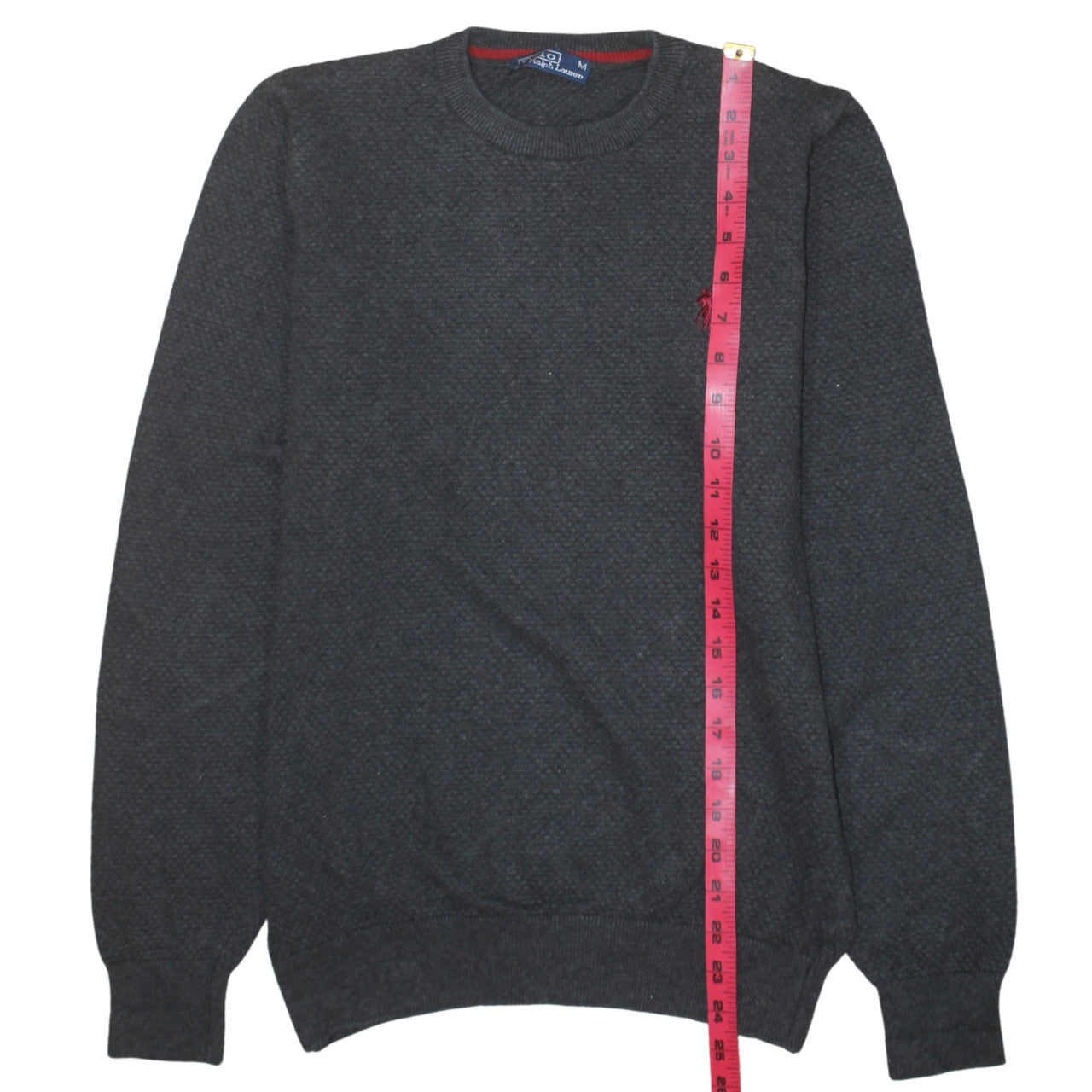 Ralph Lauren Men's Grey Wool Crew Neck Pullover Jumper M