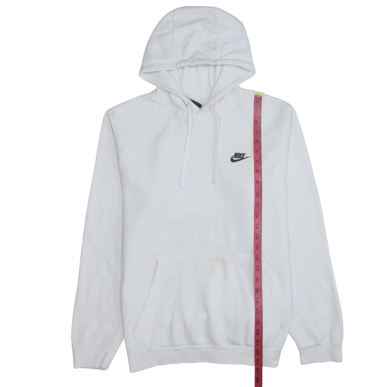 Nike Men's White Pullover Hoodie Size L Sports Fleece Sweatshirt