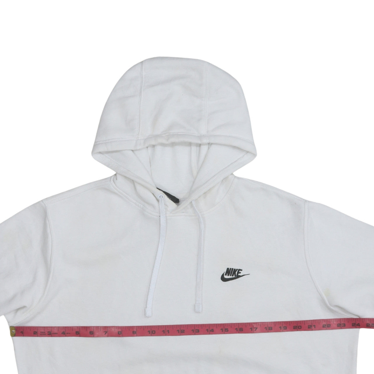 Nike Men's White Pullover Hoodie Size L Sports Fleece Sweatshirt