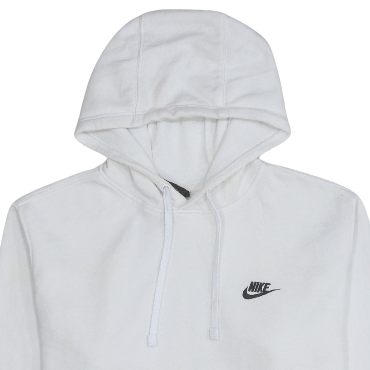 Nike Men's White Pullover Hoodie Size L Sports Fleece Sweatshirt