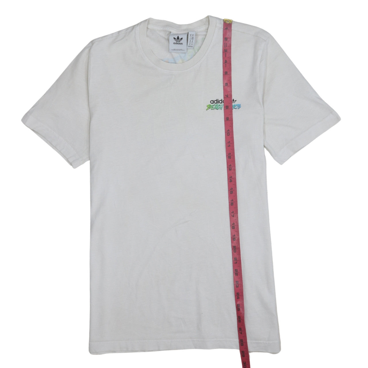Adidas Men's White Beach Sports Graphic Print Cotton T-Shirt M