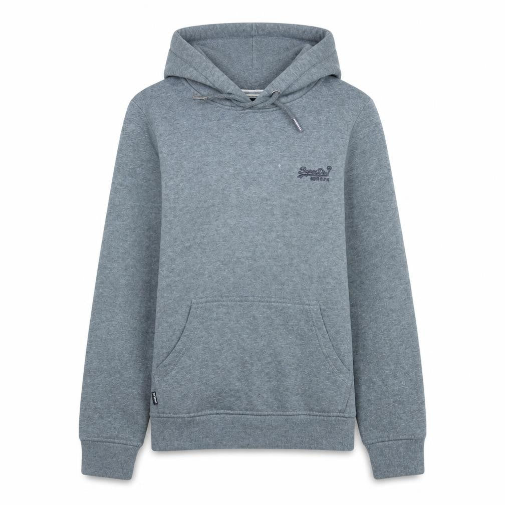 Superdry Women Grey Hoodie Pullover UK 10 Hooded Logo Casual