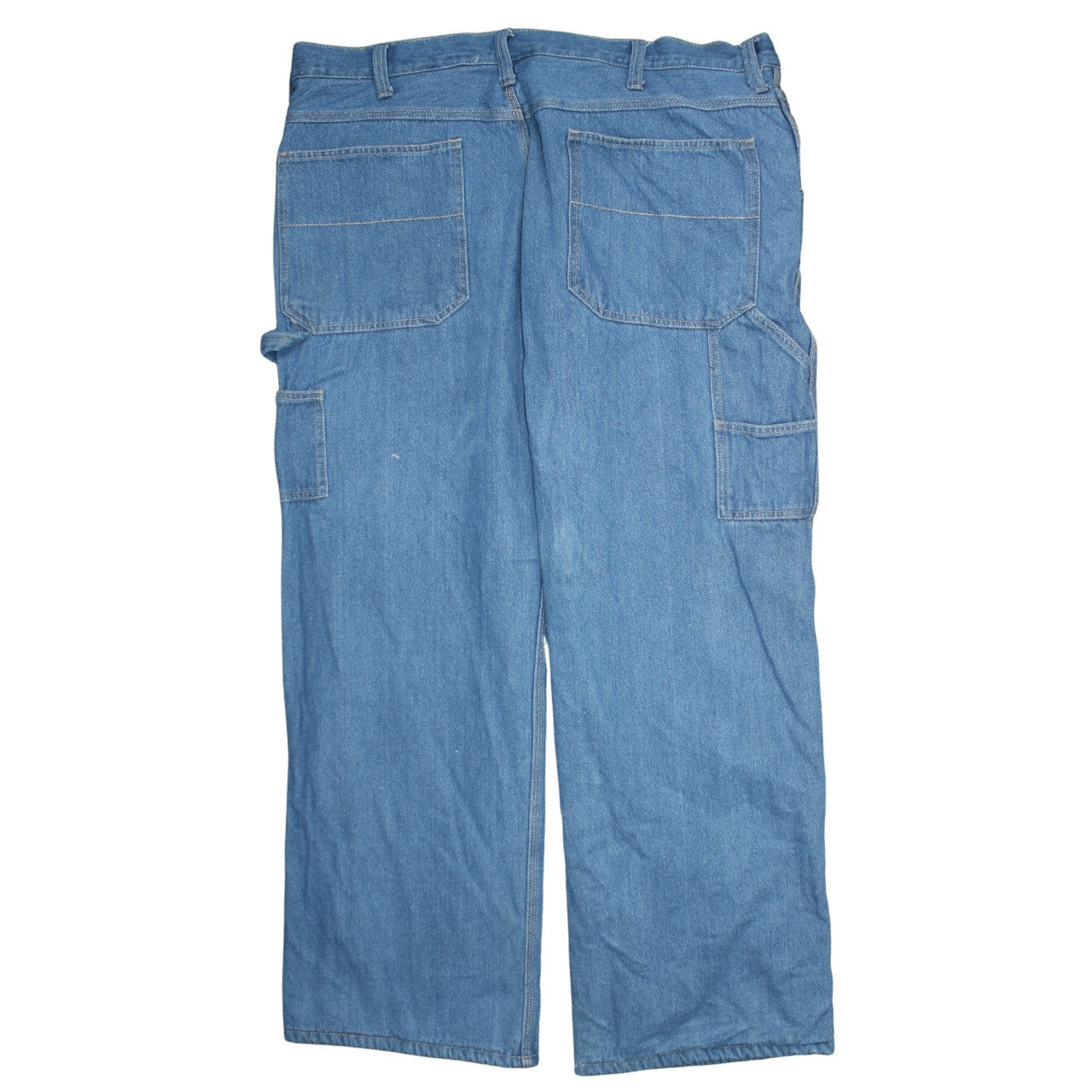 Faded Glory Men Blue 42x32 Relaxed Straight Lined Denim Jeans
