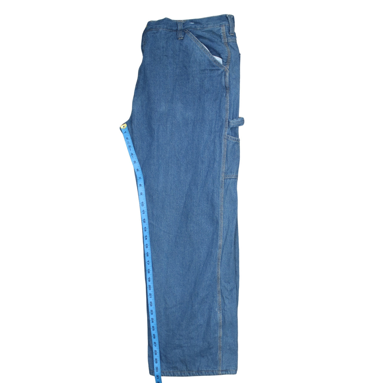 Faded Glory Men Blue 42x32 Relaxed Straight Lined Denim Jeans