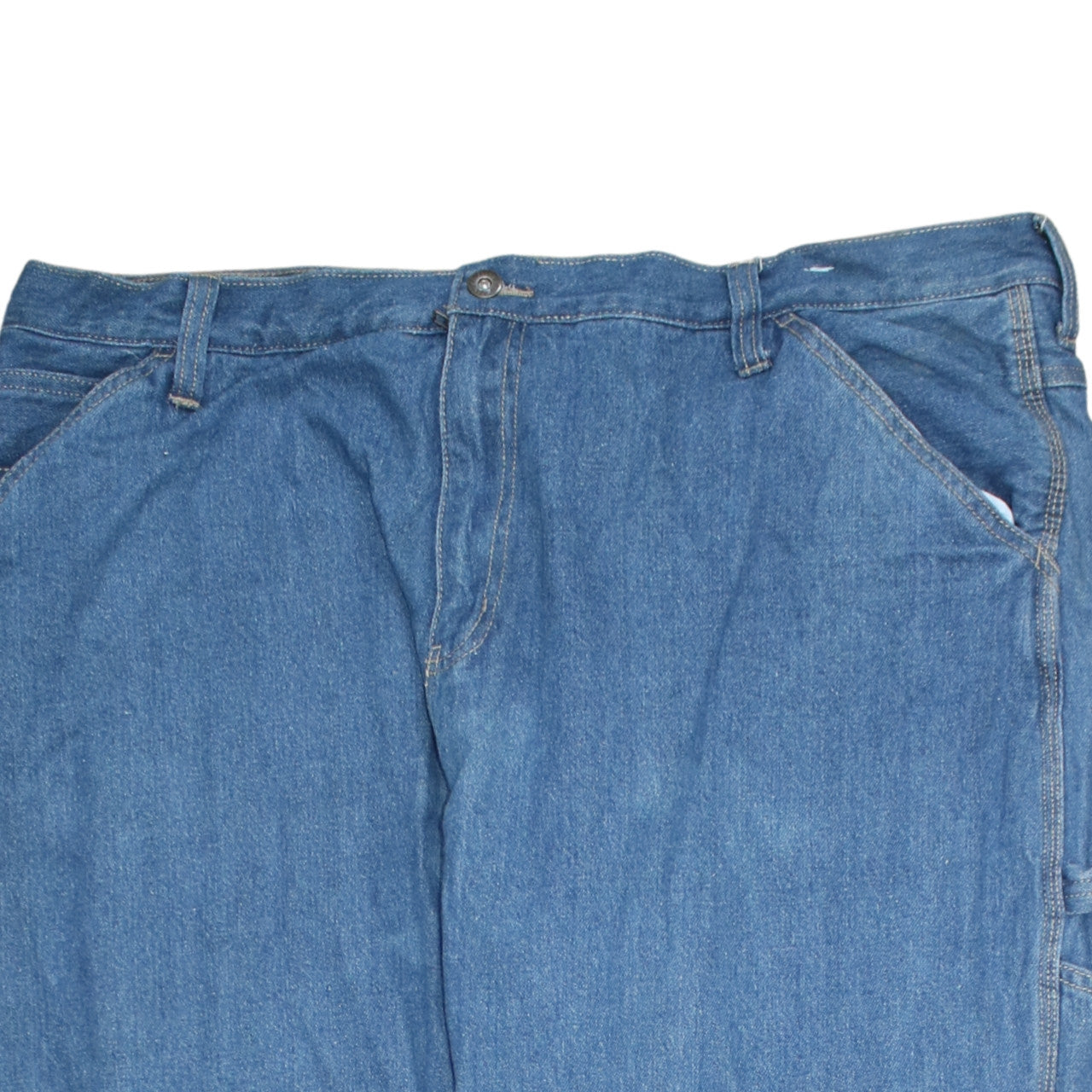 Faded Glory Men Blue 42x32 Relaxed Straight Lined Denim Jeans