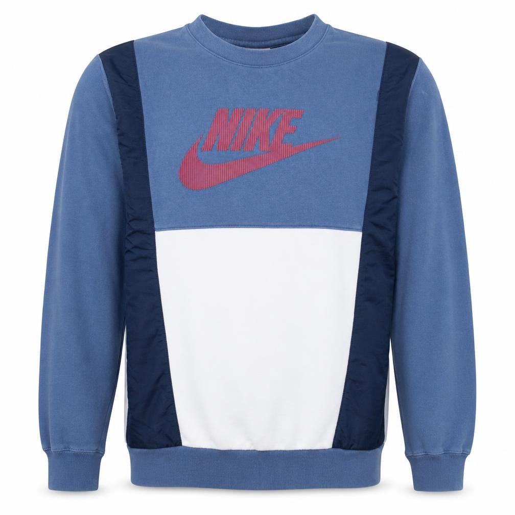 Nike Mens Blue Small Pullover Sweatshirt Logo Crew Neck