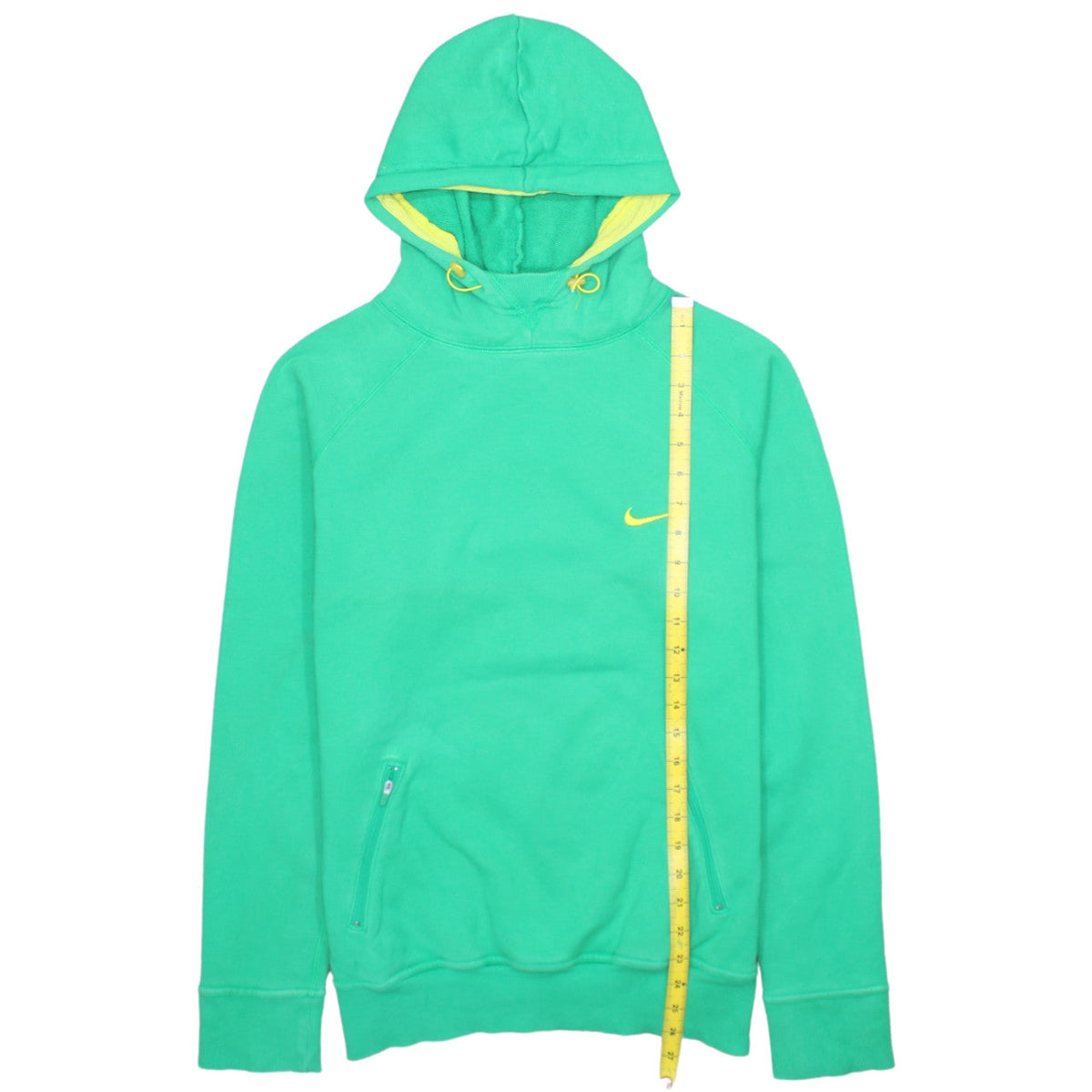 Close-up detail of Nike Women's Green Pullover Hoodie M Hooded Sweatshirt 08 Print