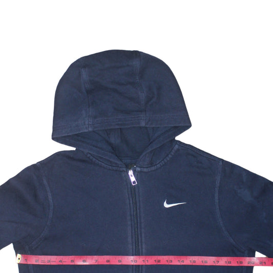 Nike Boys Navy Blue Full Zip Hoodie XL 13-15 Years Cotton Blend