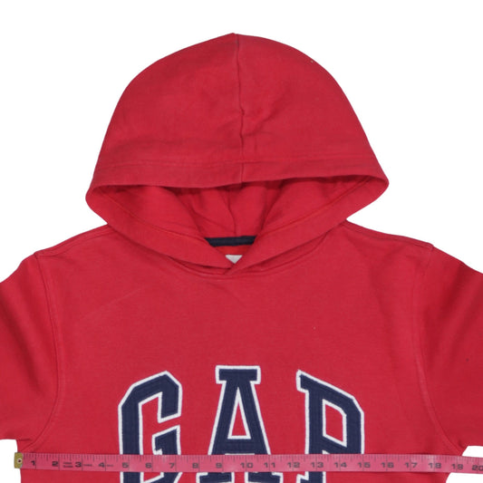 GAP Kids Boys Red Pullover Hoodie Size 14-16 Classic Logo Cotton Blend