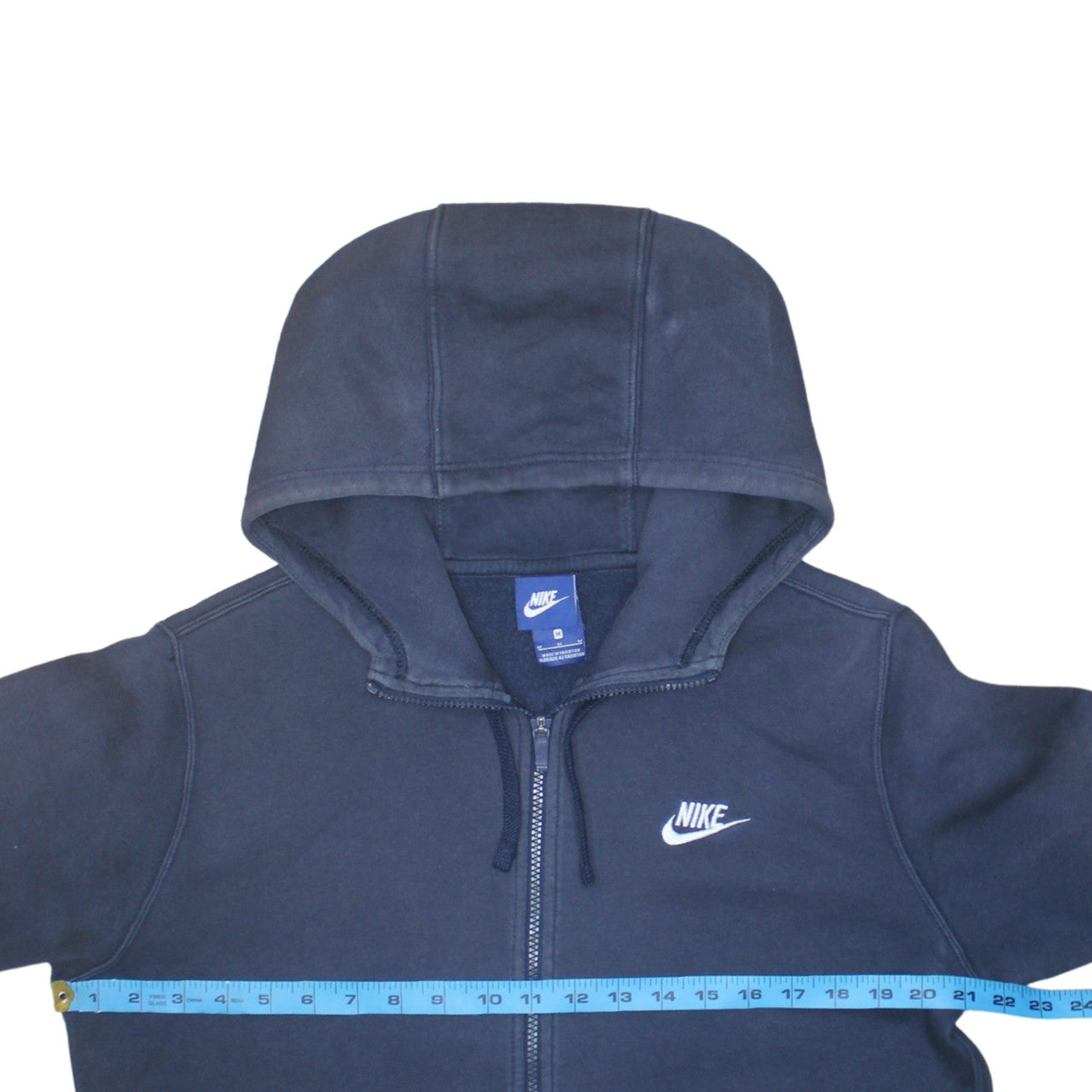 Nike Men's Blue Full Zip Hoodie Fleece Sweatshirt Size M