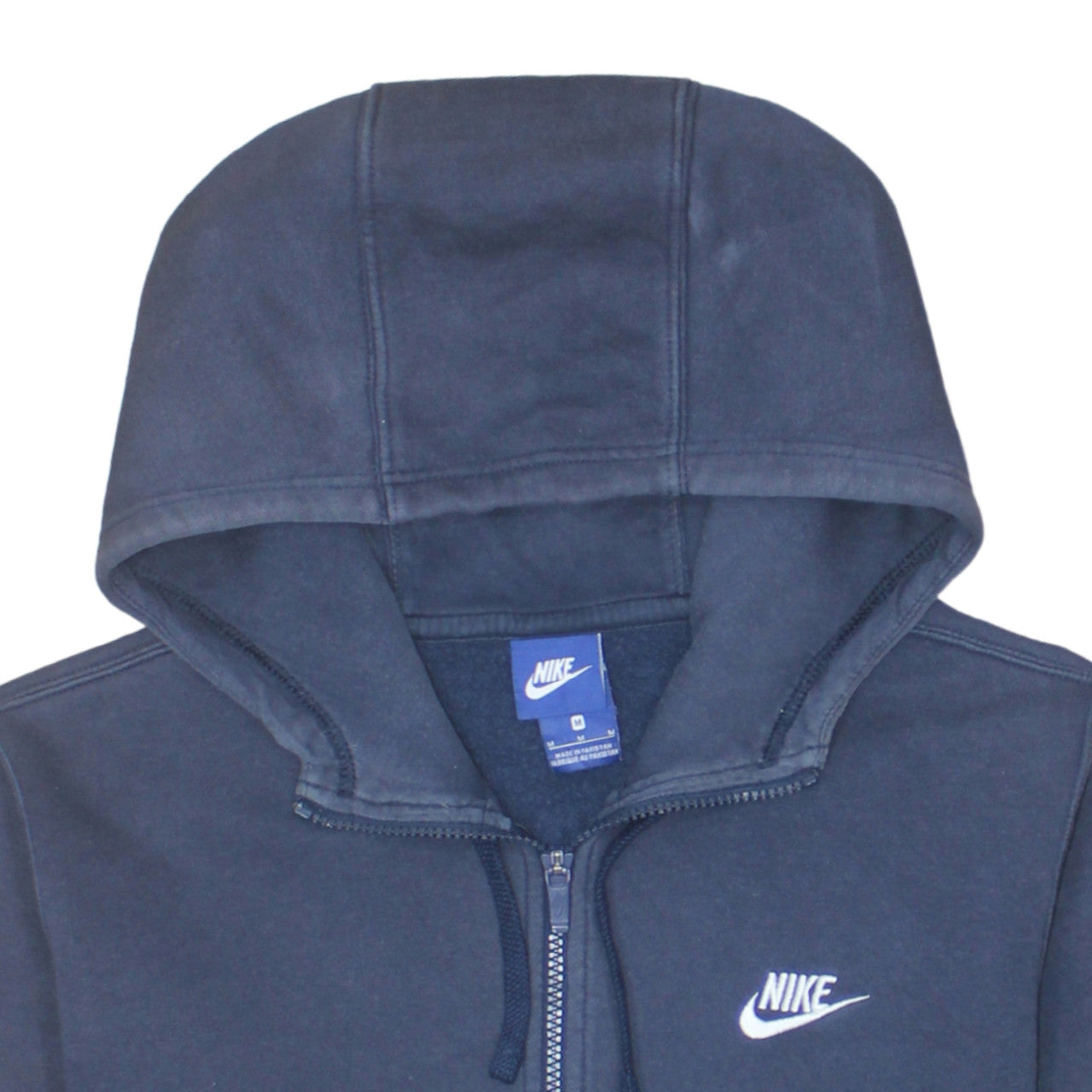 Nike Men's Blue Full Zip Hoodie Fleece Sweatshirt Size M