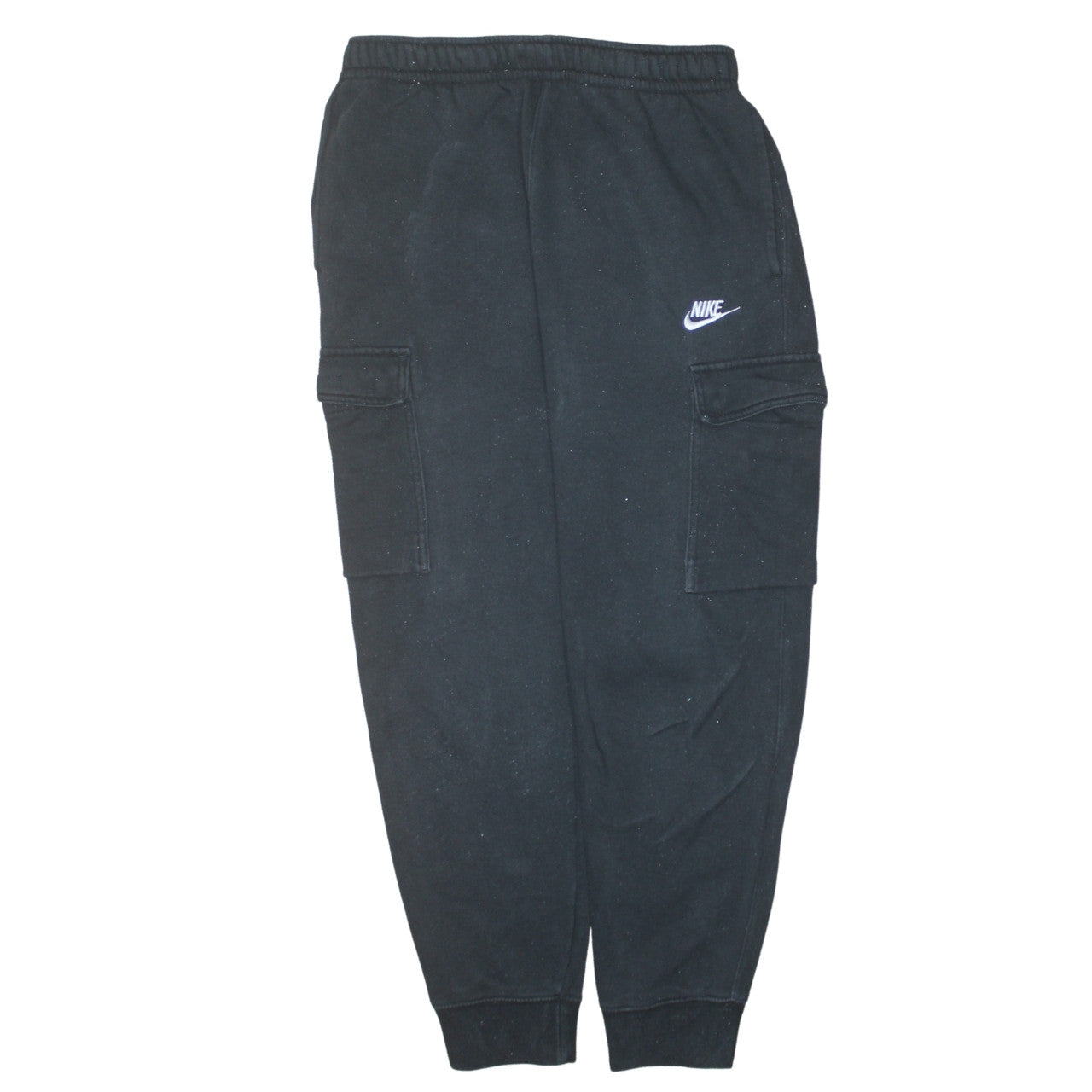 Nike Men's Black Cargo Fleece Joggers Trousers Size S Regular Fit