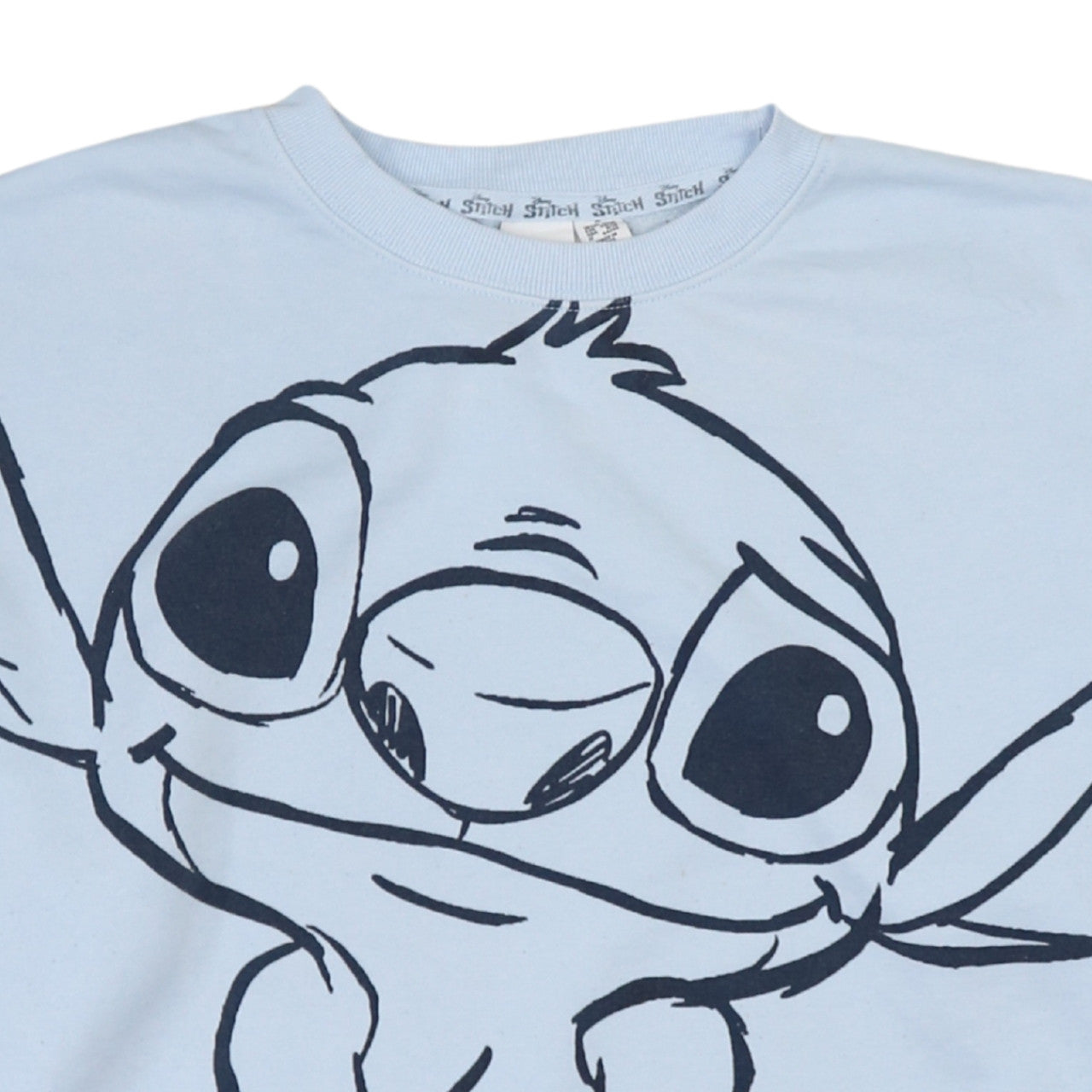 Disney Primark Women Light Blue Stitch Sweatshirt Size 12/14