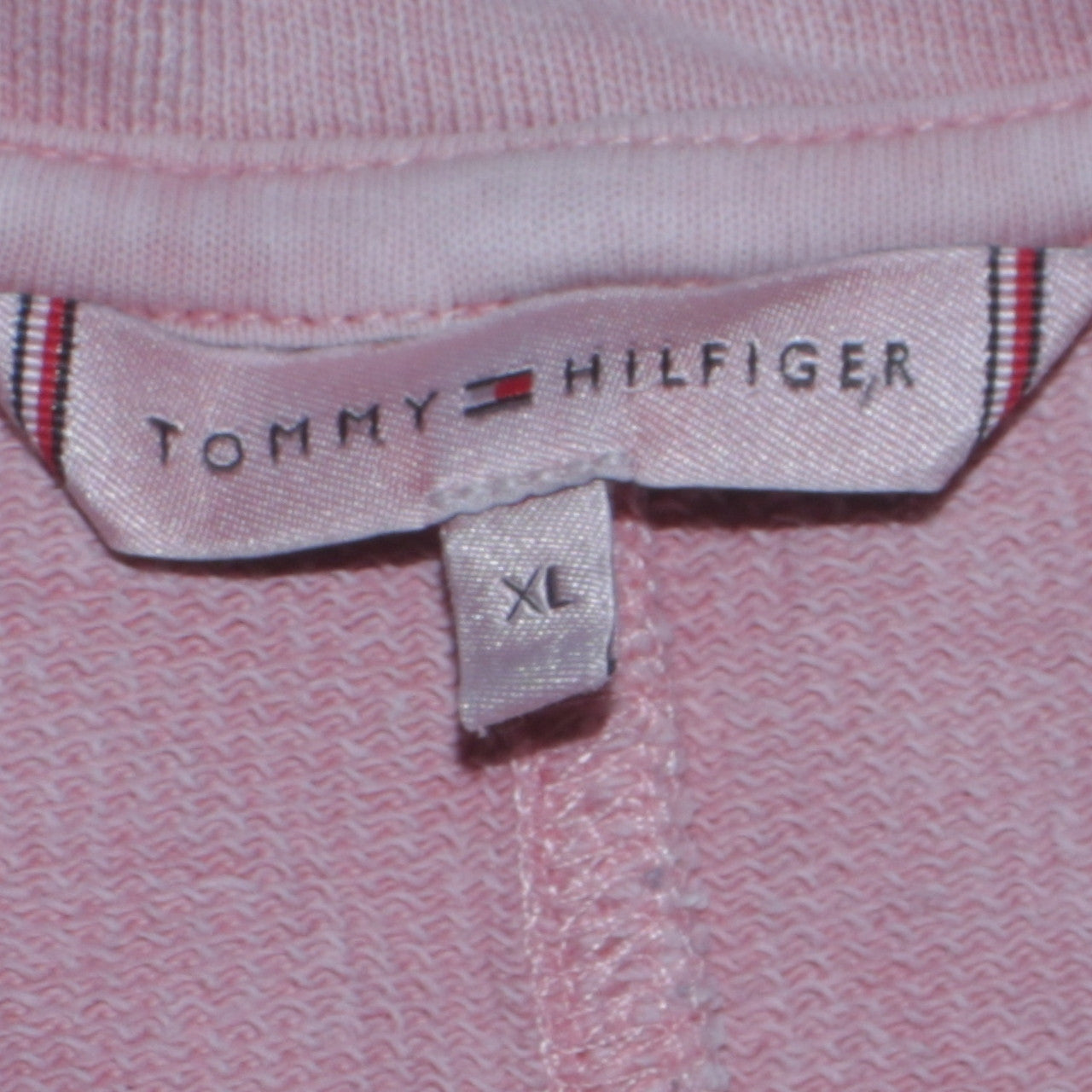 Tommy Hilfiger Womens Pink XL Pullover Sweatshirt Cotton Casual