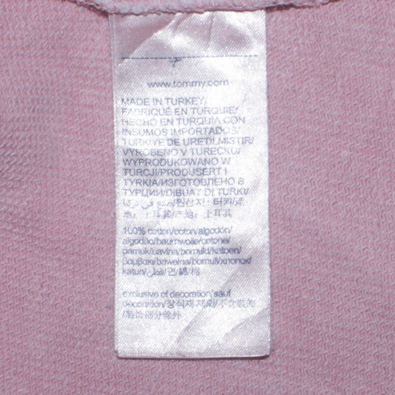 Tommy Hilfiger Womens Pink XL Pullover Sweatshirt Cotton Casual