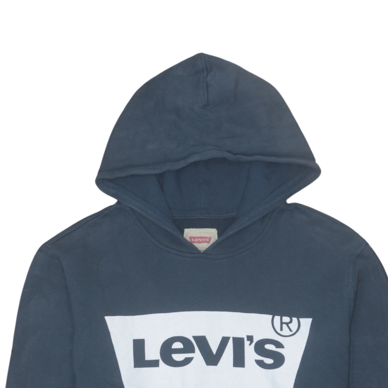 Levi's Boys Blue Pullover Hoodie Size 16 Years Logo Fleece Sweatshirt
