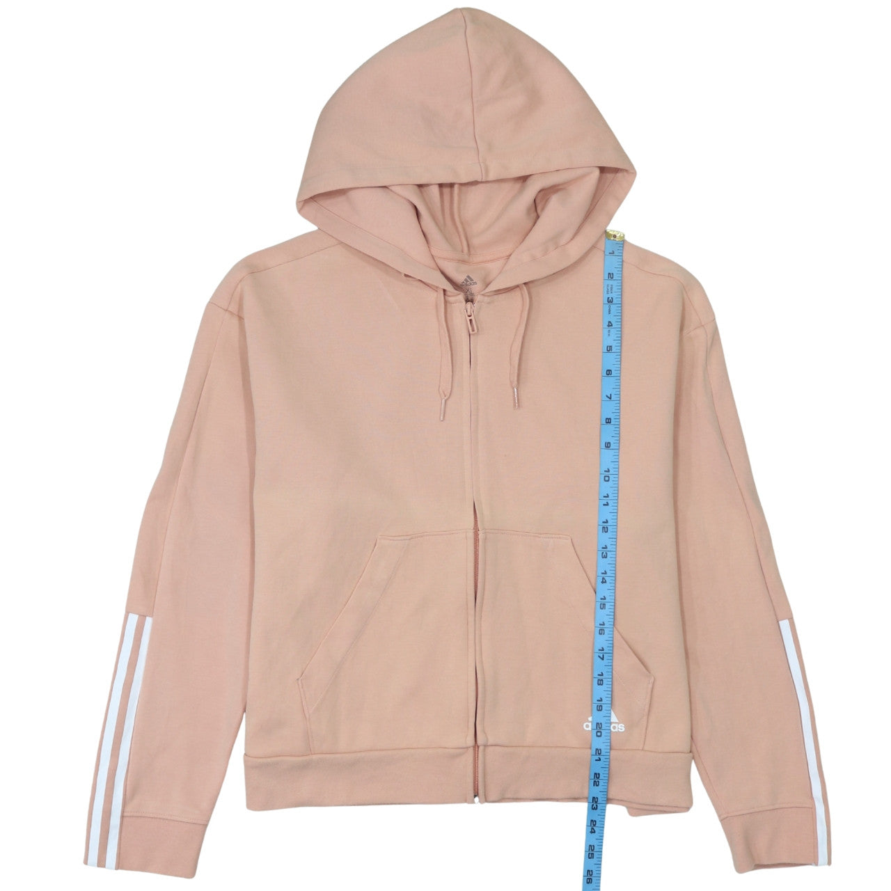 Adidas Women’s Pink Full Zip Hoodie XL - Hooded Sweatshirt Casual