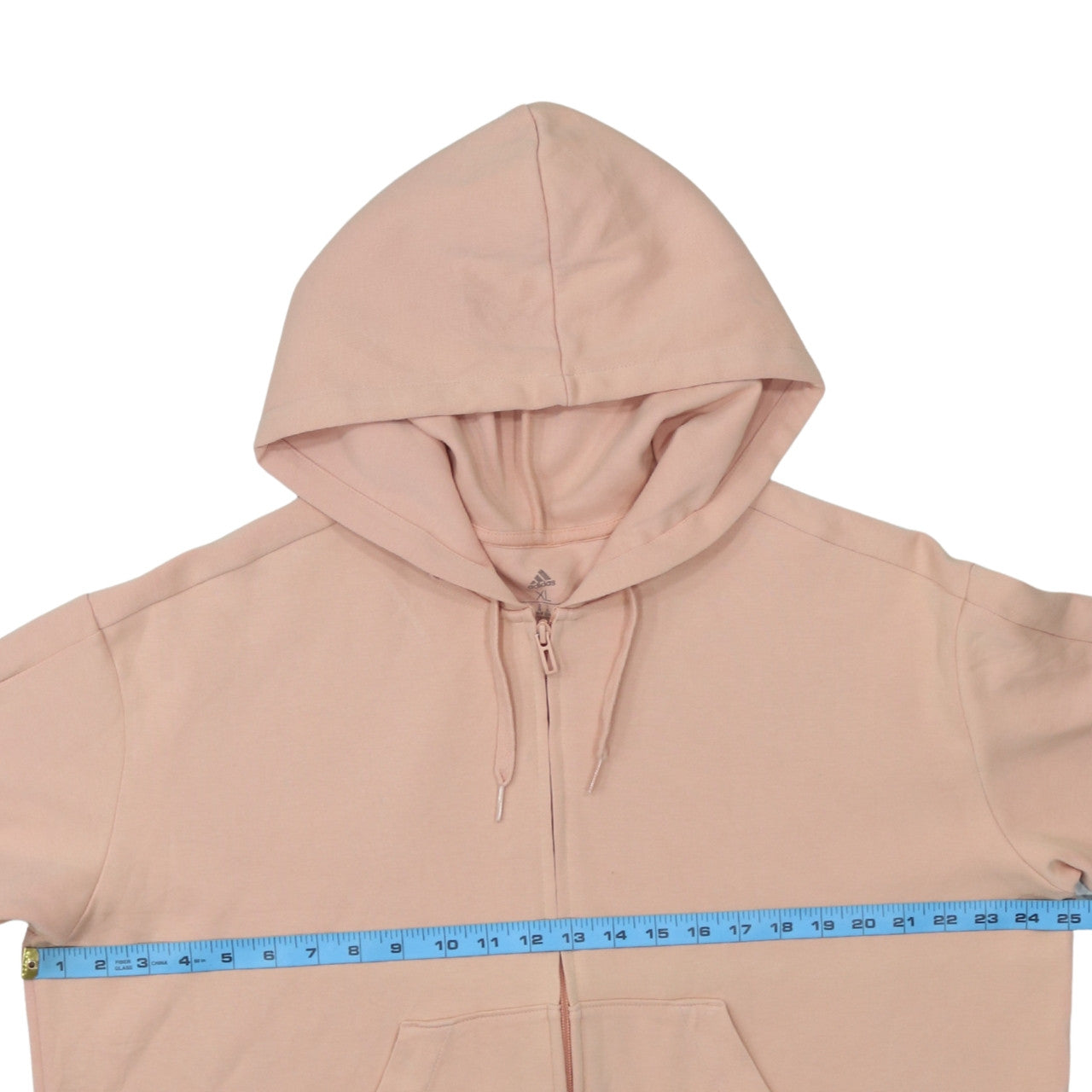 Adidas Women’s Pink Full Zip Hoodie XL - Hooded Sweatshirt Casual