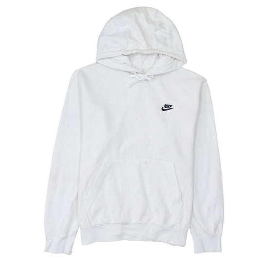 Nike Men’s White Pullover Hoodie M Sports Fleece Sweatshirt