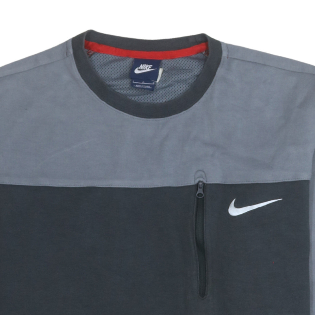 Nike Men's Grey Pullover Crew Neck Sweatshirt Size L Sports Style