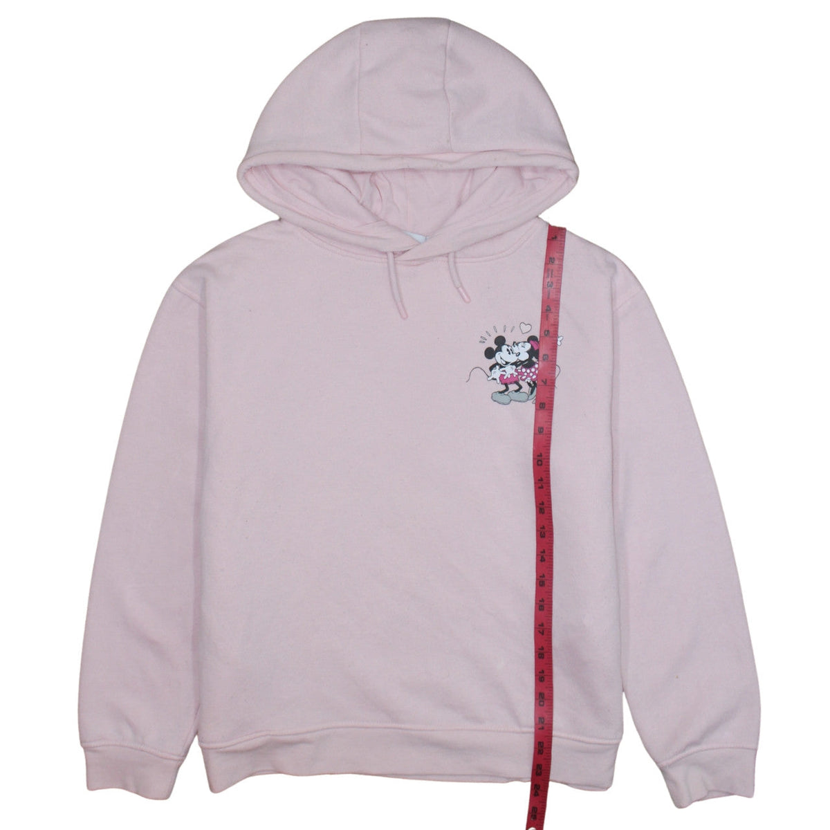 Back view of Disney Primark Women’s Pink Hoodie Medium UK 12/14 Minnie Mouse Graphic
