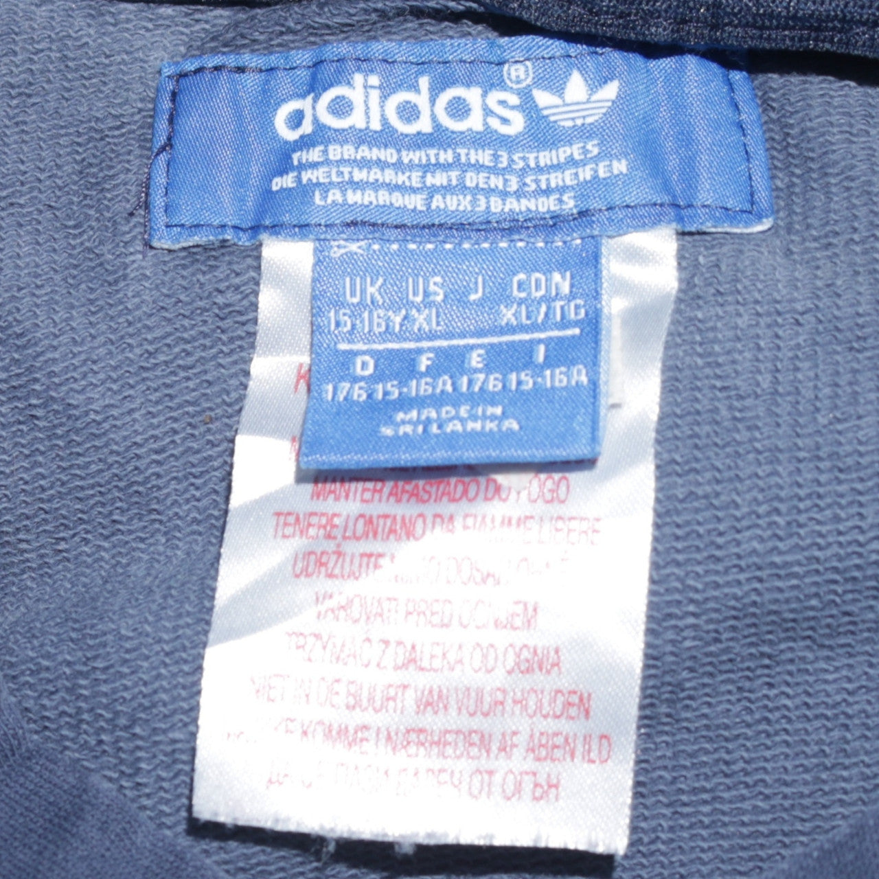 Adidas Boys Blue Pullover Hoodie 15-16 Years XL Logo Sports Casual