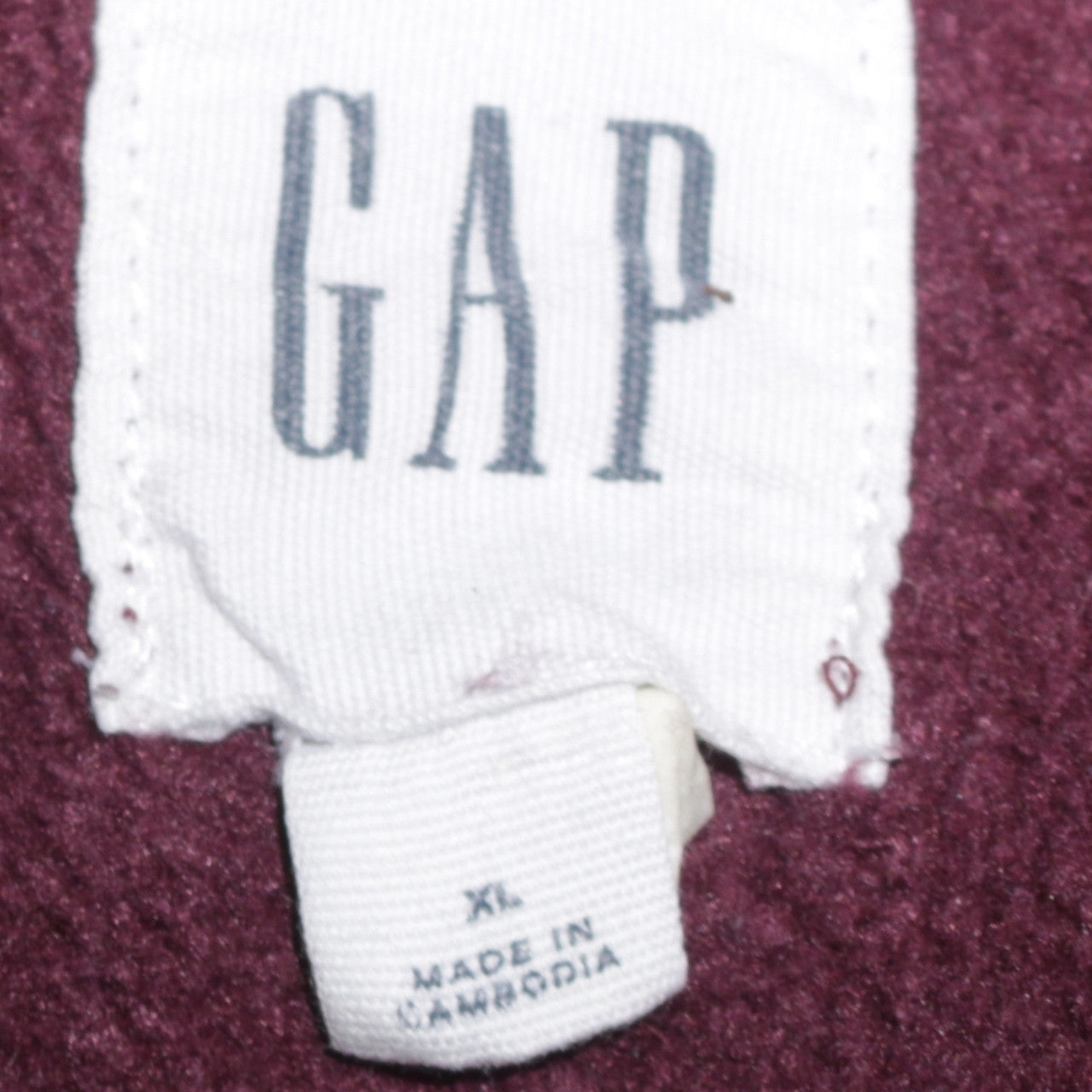 GAP Men’s Brown XL Pullover Logo Hoodie Cotton Fleece