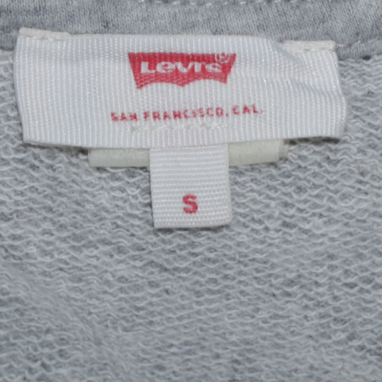 Levi's Men's Grey Crew Neck Logo Pullover Sweatshirt Size S
