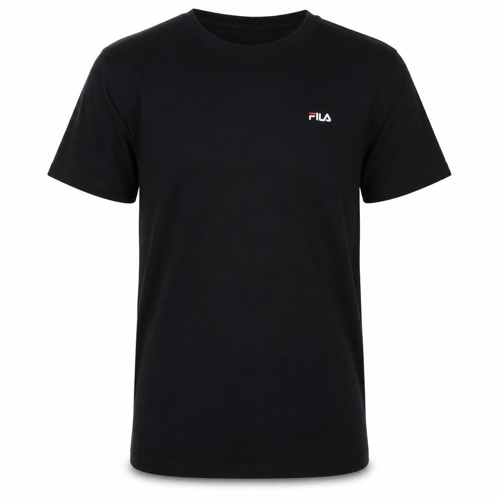 Fila Men's Black Cotton Crew Neck Short Sleeve T-Shirt Size S