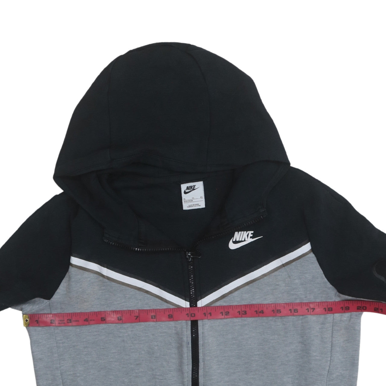 Nike Boys Grey & Black Full Zip Hoodie XL 158-170cm Hooded Sweatshirt