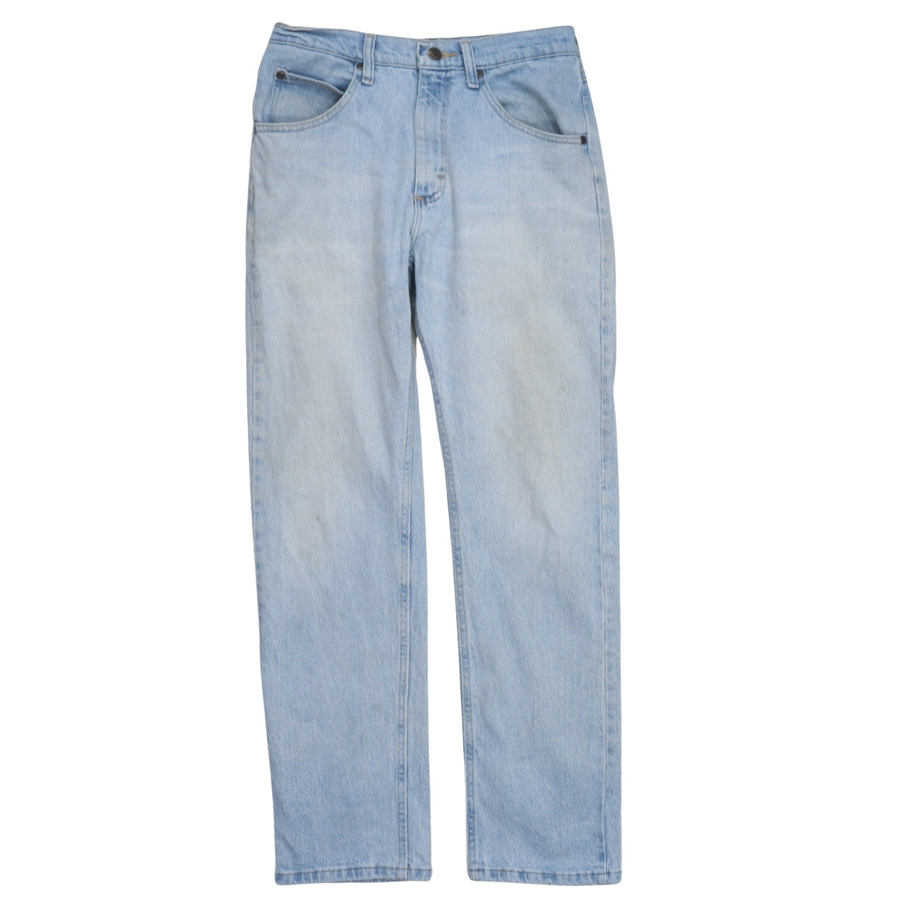 Wrangler Men's Blue 29x30 Light Wash Straight Fit Denim Jeans