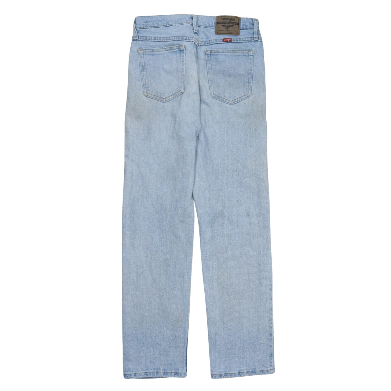 Wrangler Men's Blue 29x30 Light Wash Straight Fit Denim Jeans