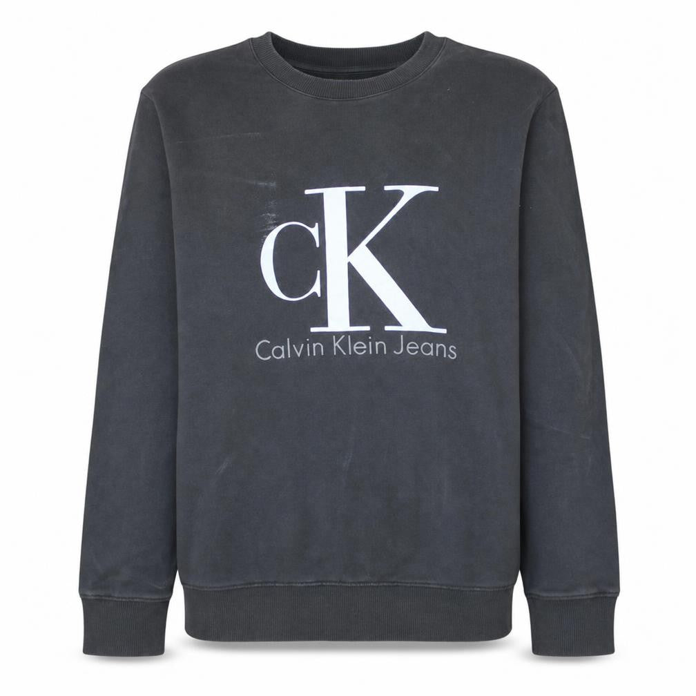 Calvin Klein Jeans Men's Black Crew Neck Logo Sweatshirt M