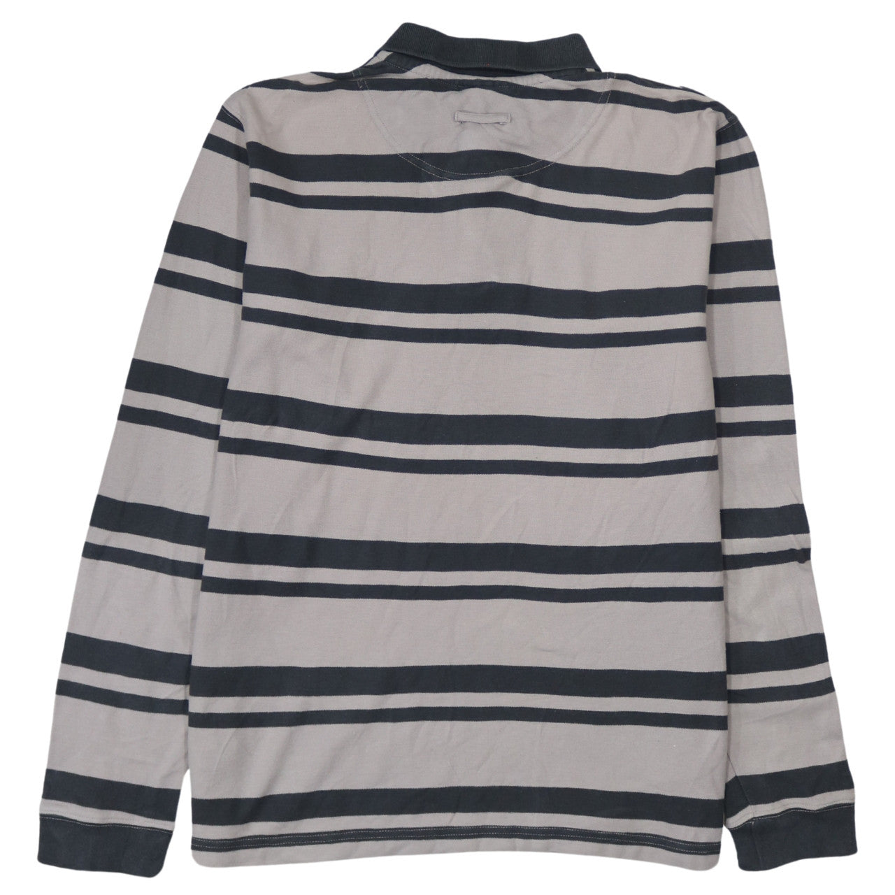 Columbia Men's Beige Striped Long Sleeve Polo Shirt Size M